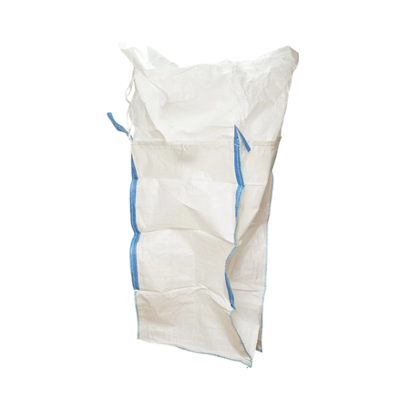 Ferma - Sac big bag 95x95x180cm alb, capacitate 1500kg, tip U-Panel nelaminat, fund plan, top fusta 85cm (DISUX08)