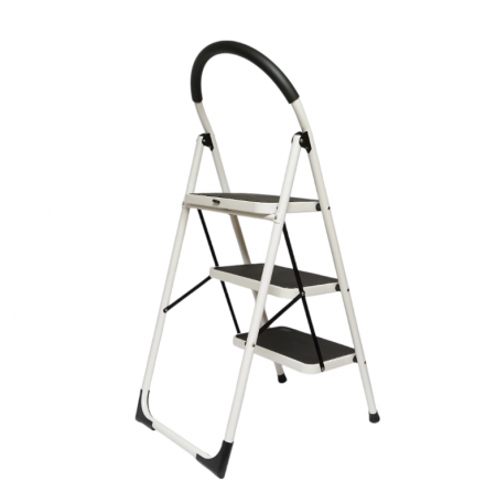 Scara metalica pliabila, 3 trepte cauciuc antiderapant, inaltime 127cm, sarcina maxima 150Kg (DISPN85) [2]