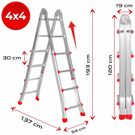 Scara multifunctionala 4x4 aluminiu (V87100) [3]