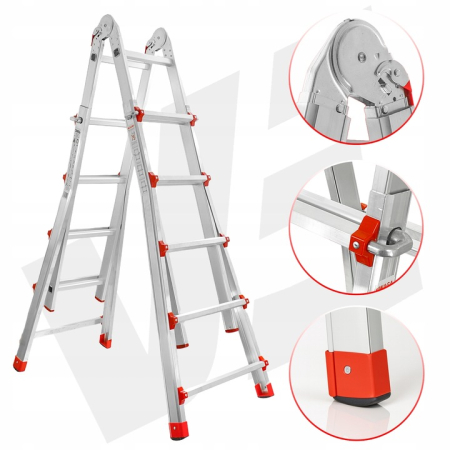 Scule pentru gradinarit - Scara multifunctionala 4x5 aluminiu (V87101)