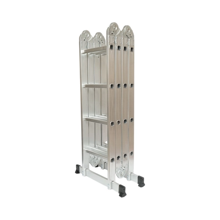 Scara multifunctionala aluminiu 3.7m, 4x3 trepte, pliabila cu balamale, sarcina maxima 150kg (DISVF06) [4]