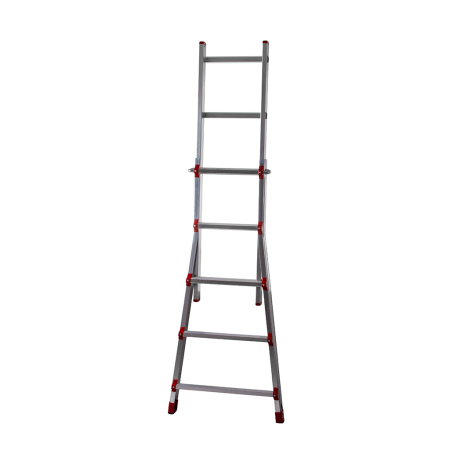 Scara telescopica aluminiu 2.48 m pliabila 150 kg 9 trepte (M85610) [1]