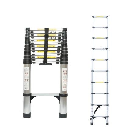 Scara - Scara telescopica aluminiu 5.1m, 14 trepte antiderapante, sarcina maxima 150kg (DISVF04)
