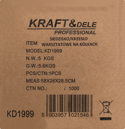 Scaun atelier cu roti pivotante si organizatoare laterale pentru scule (KD1999) [12]