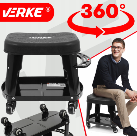 Scaun de atelier mecanic cu roti si suport pentru scule, 135 kg (V83261) [5]