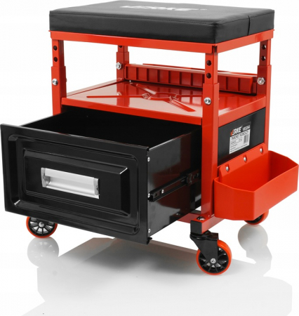 Scaun service auto cu sertar spatiu depozitare dulap scule roti 360 grade atelier mecanic (V83264) [3]