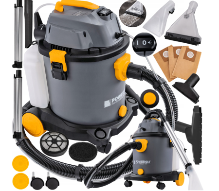 Altele - Aspirator industrial cu spalare 2000W, 20L, aspirare umeda si uscata, 25kPa, rezervor detergent 3L, functie suflare PM1629 (PM-ODP-2000M-PRO)