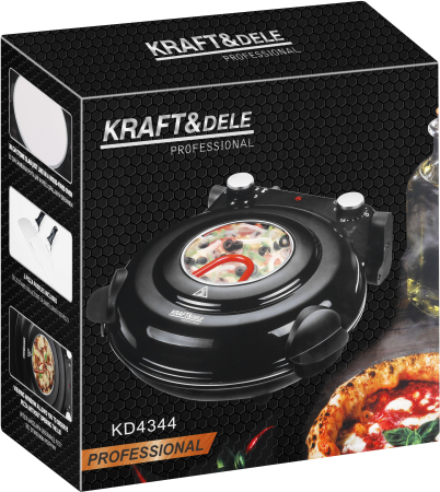 Cuptor electric pentru pizza 1200W, piatra 30cm, termostat, timer (KD4344) [13]