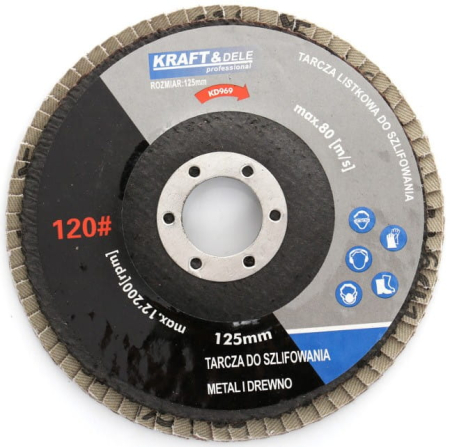 Scule electrice - Set 10 discuri 125mm granulatie P100 (KD968)