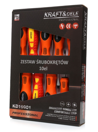 Set 10 surubelnita plate cruce 2 izolate electrician (KD10901) [5]