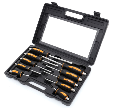 Altele - Set 10 surubelnite de impact plate si Phillips cu tija traversanta si cutie de transport (KD10283)
