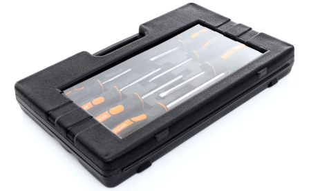 Set 10 surubelnite de impact plate si Phillips cu tija traversanta si cutie de transport (KD10283) [5]