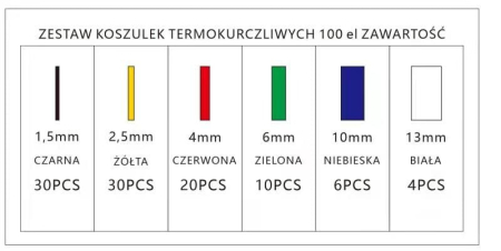 Set 100 tuburi termocontractabil 6 dimensiuni 1.5-13mm (KD10918) [1]