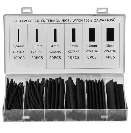 Produse noi (necategorizate) - Set 100 tuburi termocontractabil 6 dimensiuni 1.5-13mm (KD10919)