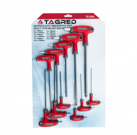 Scule Atelier Auto - Set 11 chei imbus lungi cu maner 2-10mm surubelnita (TA1044)