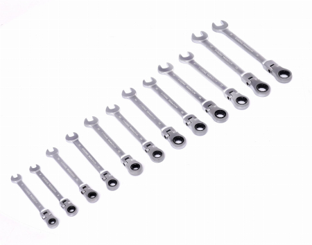 Produse noi (necategorizate) - Set 12 chei cu clichet articulate 8-19mm 12bucati piese cap flexibil Cr-V (KD10947)