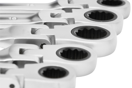 Set 12 chei cu clichet articulate 8-19mm 12bucati piese cap flexibil Cr-V (KD11304) [13]