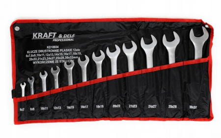 Set 12 chei fixe 6-32mm 12 bucati piese Chrome-Vanadium Cr-V furca (KD10934) [2]