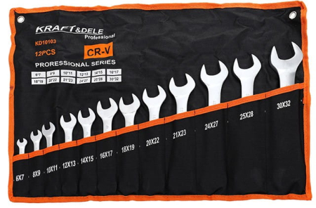 Chei fara clichet - Set 12 chei fixe 6-32mm 12bucati piese Cr-V (KD10103)