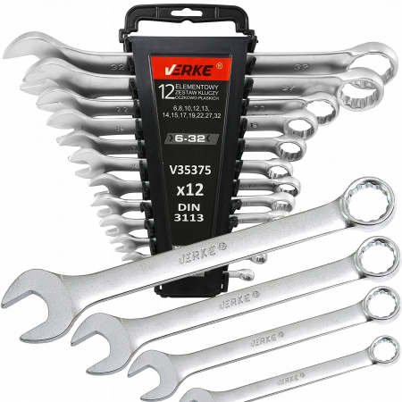 Chei fara clichet - Set 12 chei fixe combinate 6-32mm 12bucati piese Cr-V (V35375)