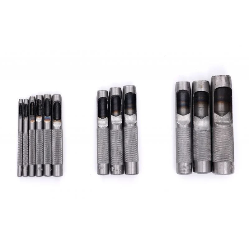 Burghie/freze/carote/dalti/dornuri/cutite strung/punctatoare - Set 12 poansoane dornuri pentru gaurire, preducele 3-19mm (KD11202)