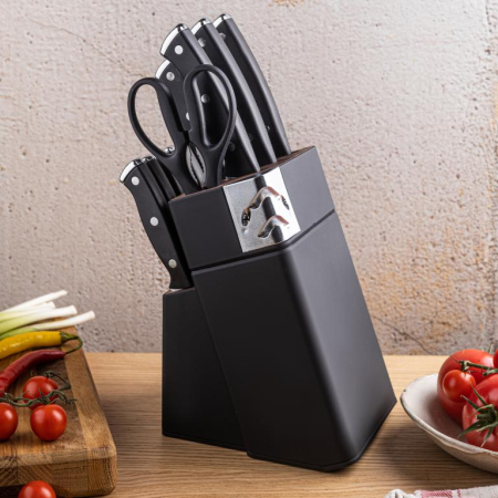 Set 13 cutite cu ascutitor si suport din otel inoxidabil (KB-7985) [8]