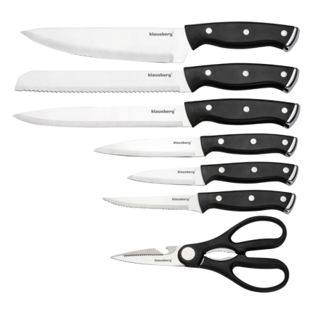 Tacamuri si seturi de tacamuri - Set 13 cutite cu ascutitor si suport din otel inoxidabil (KB-7985)