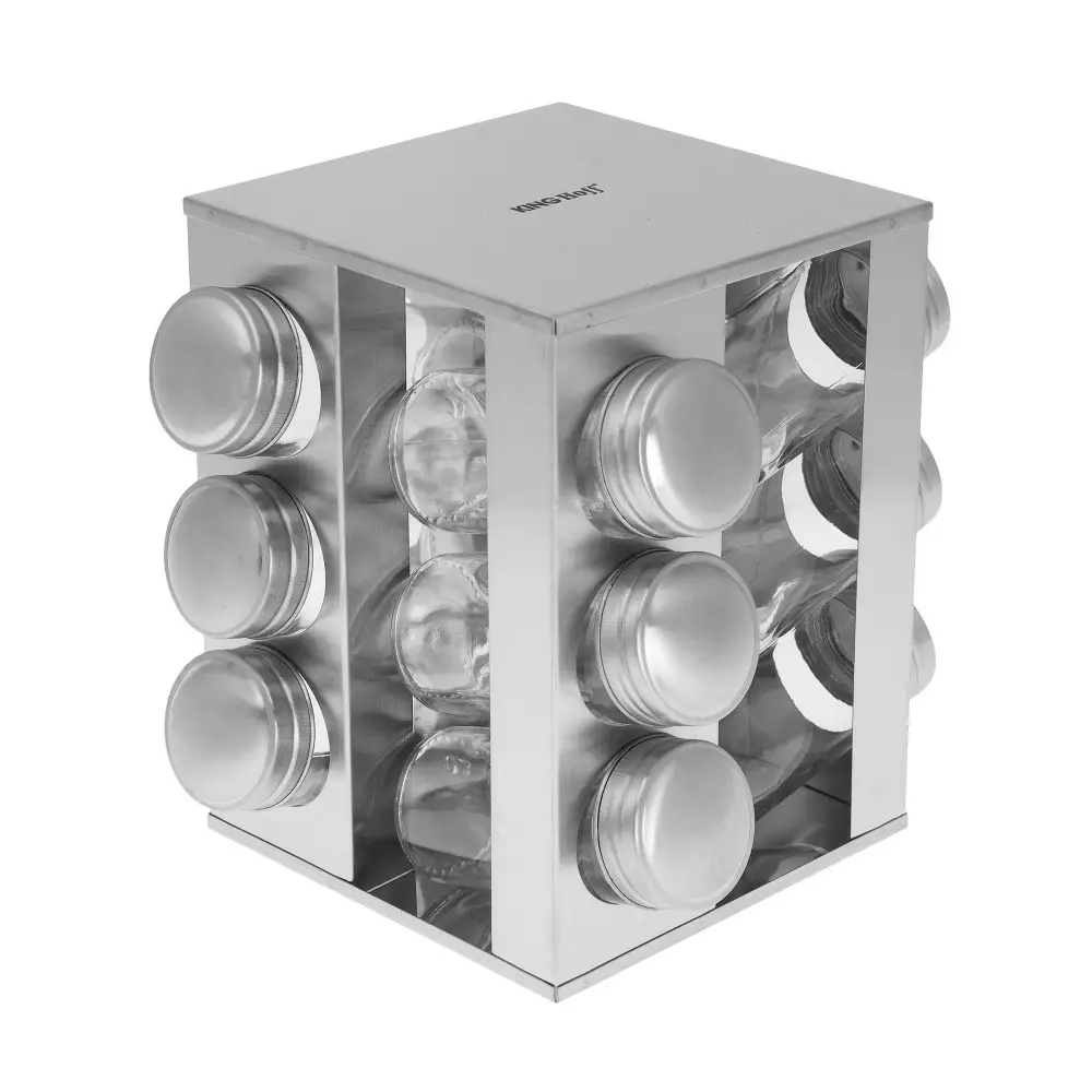 Set 13 piese pentru condimente din otel si sticla (KH-4008) [2]