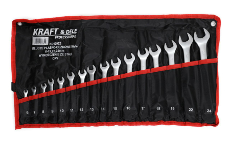 Set 16 chei fixe combinate 6-24mm 16bucati piese Chrome-Vanadium Cr-V (KD10932) [4]