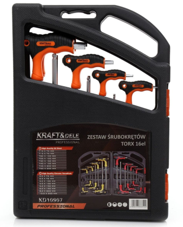 Set 16 surubelnite torx imbus cu suport (KD10907) [5]