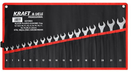 Chei fara clichet - Set 17 chei fixe combinate 6-22mm 12bucati piese placate crom (KD10923)