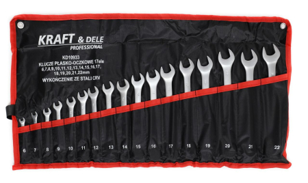 Set 17 chei fixe combinate 6-22mm 17bucati piese Chrome-Vanadium Cr-V (KD10933) [4]