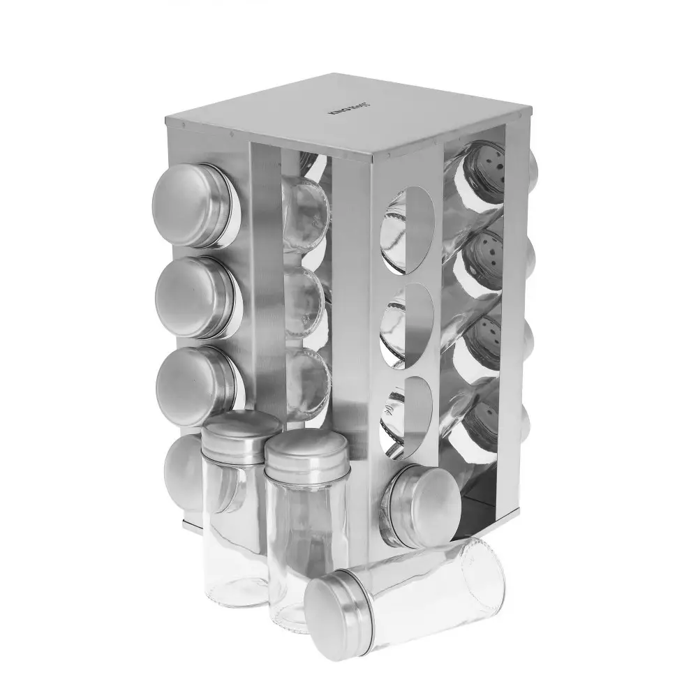 Set 17 piese pentru condimente din otel si sticla (KH-4007) [3]