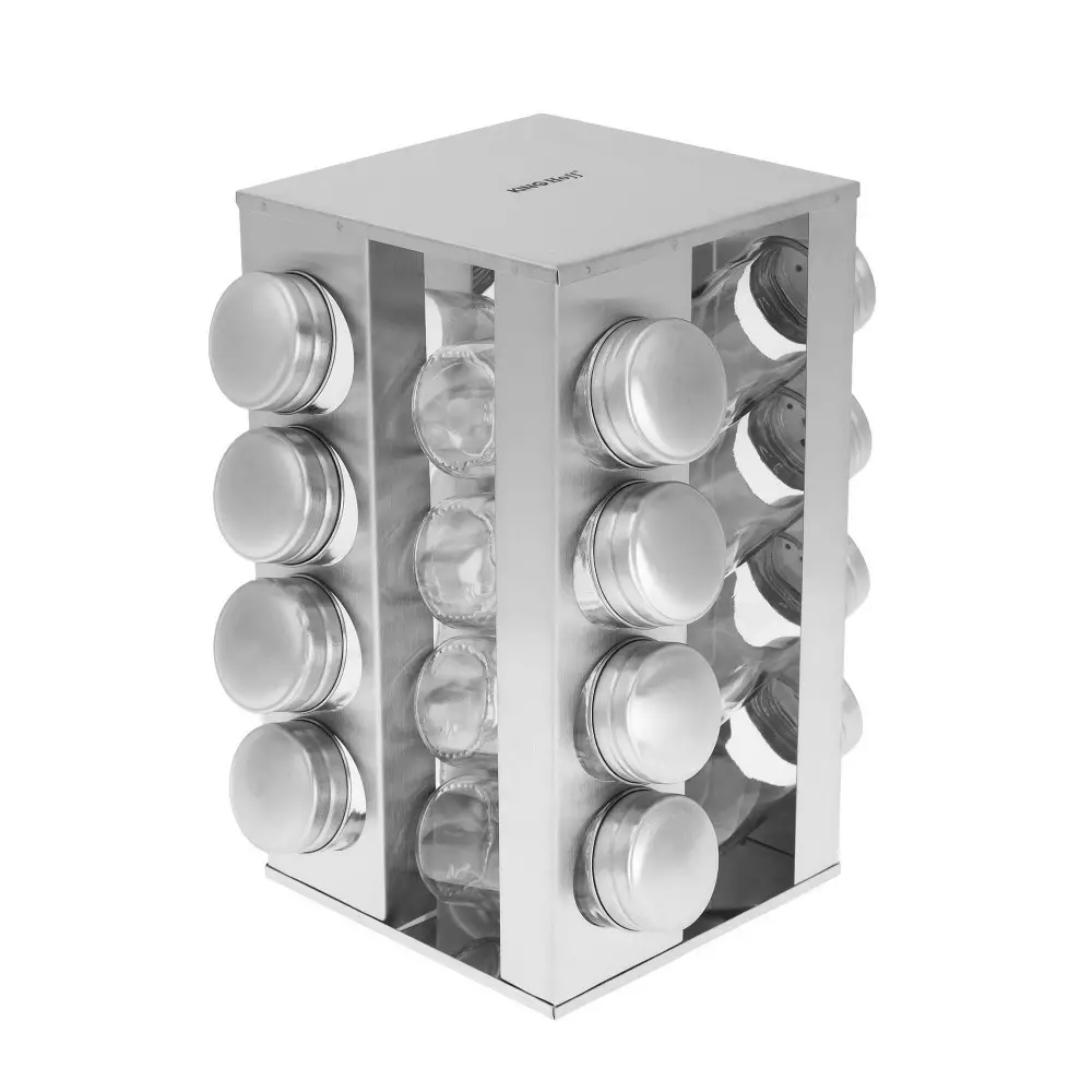 Set 17 piese pentru condimente din otel si sticla (KH-4007) [2]