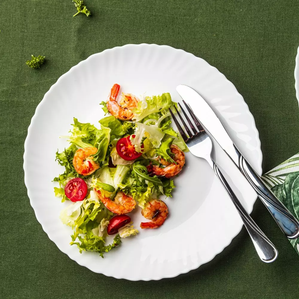 Set 18 farfurii portelan alb pentru 6 persoane, intinse, desert si adanci (KH-1875) [14]