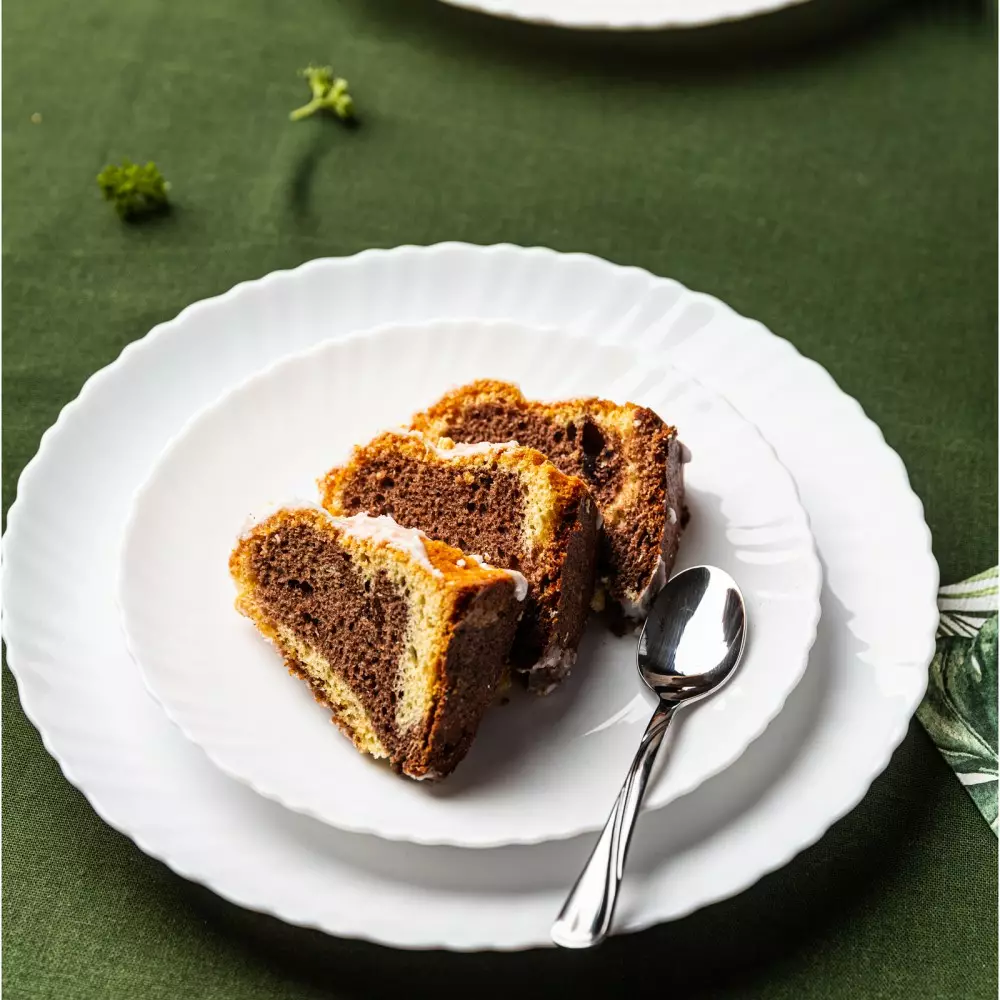 Set 18 farfurii portelan alb pentru 6 persoane, intinse, desert si adanci (KH-1875) [16]