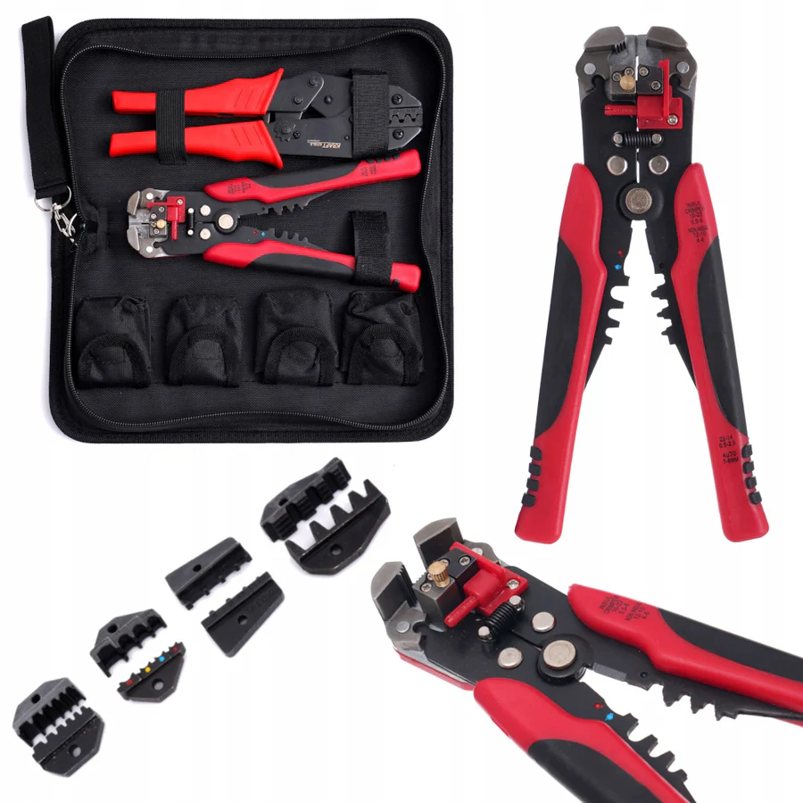 Clesti auto - Set 2 clesti si 5 matrite sertizat cabluri (KD10693)