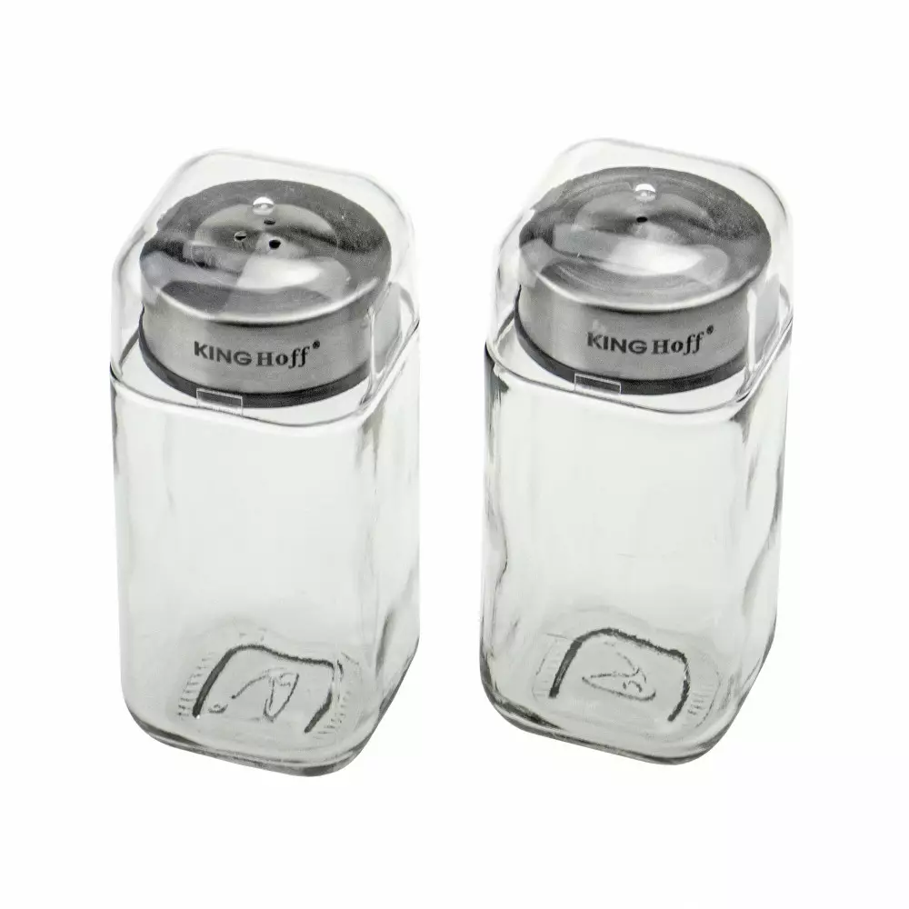Set 2 recipiente solnita si pipernita din otel si sticla (KH-1643) [1]