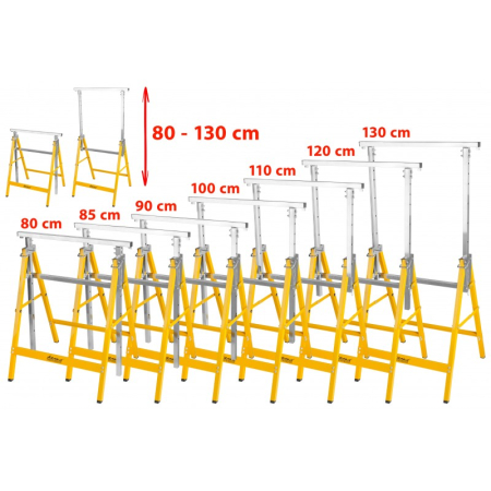 Set 2 suporti atelier reglabil 80-130cm capra stand suport de lucru (3026) [4]