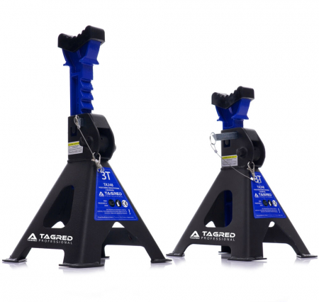 Suporti - Set 2 suporti sustinere cu material protectie 2 sigurante suspendare tip capra 3 Tone auto, reglaj dinti 285-425mm (TA248)