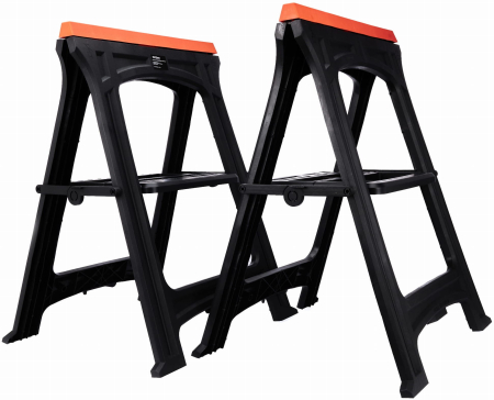 Altele - Set 2 suporturi de lucru (capre atelier) pliabile cu tava scule 170kg/buc (KD506)