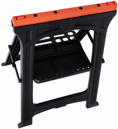 Set 2 suporturi de lucru (capre atelier) pliabile cu tava scule 170kg/buc (KD506) [9]