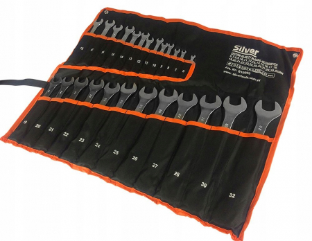 Chei combinate/inelare/cu clichet - Set 25 chei fixe combinate 6-32mm 25bucati piese Cr-V (S10993)