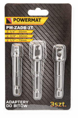 Set 3 adaptoare HEX pentru tubulare 1/4 3/8 1/2 PM0825 (PM-ZADB-3T) [4]