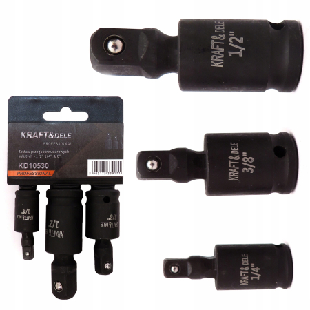 Set 3 articulatii impact prelungitoare cardanice cu bila 12 14 38 (KD10530) [12]