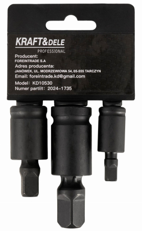Set 3 articulatii impact prelungitoare cardanice cu bila 12 14 38 (KD10530) [3]