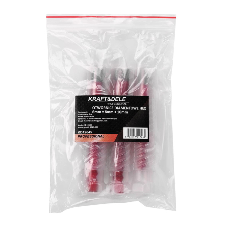 Set 3 carote diamantate pentru gresie faianta beton 6, 8, 10 mm cap hexagonal bormasina (KD12645) [9]