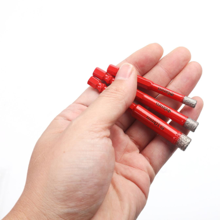 Set 3 carote diamantate pentru gresie faianta beton 6, 8, 10 mm cap hexagonal bormasina (KD12645) [7]