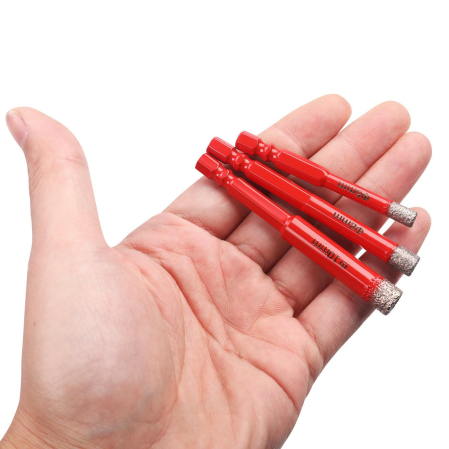 Set 3 carote diamantate pentru gresie faianta beton 6, 8, 10 mm cap hexagonal bormasina (KD12645) [8]