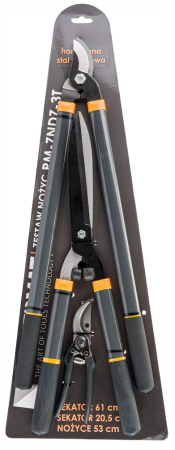 Diverse - Set 3 foarfece gradinarit pentru crengi, gard viu si pomi, otel rezistent PM0986 (PM-ZNDZ-3T)